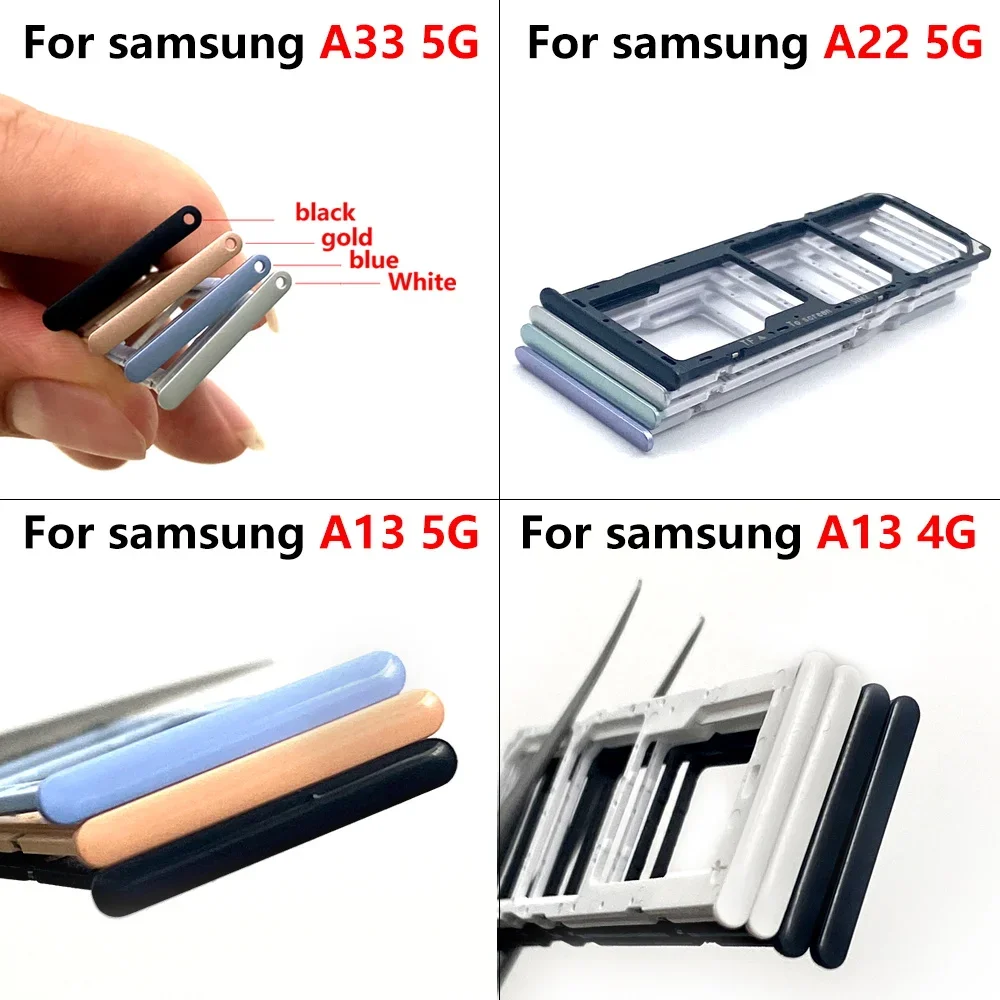 20개, 삼성 A13 A22 A23 A32 4G A53 5G A11 A21 A31 (듀얼심)용 SIM 카드 트레이 칩 슬롯 드로어 홀더 어댑터 액세서리