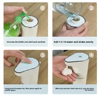 เครื่องจ่ายสบู่อัตโนมัติกันน้ำ 350 มล. เครื่องจ่ายสบู่โฟมแบบชาร์จไฟได้ ชนิด C ปรับระดับฟองสบู่ได้ 6