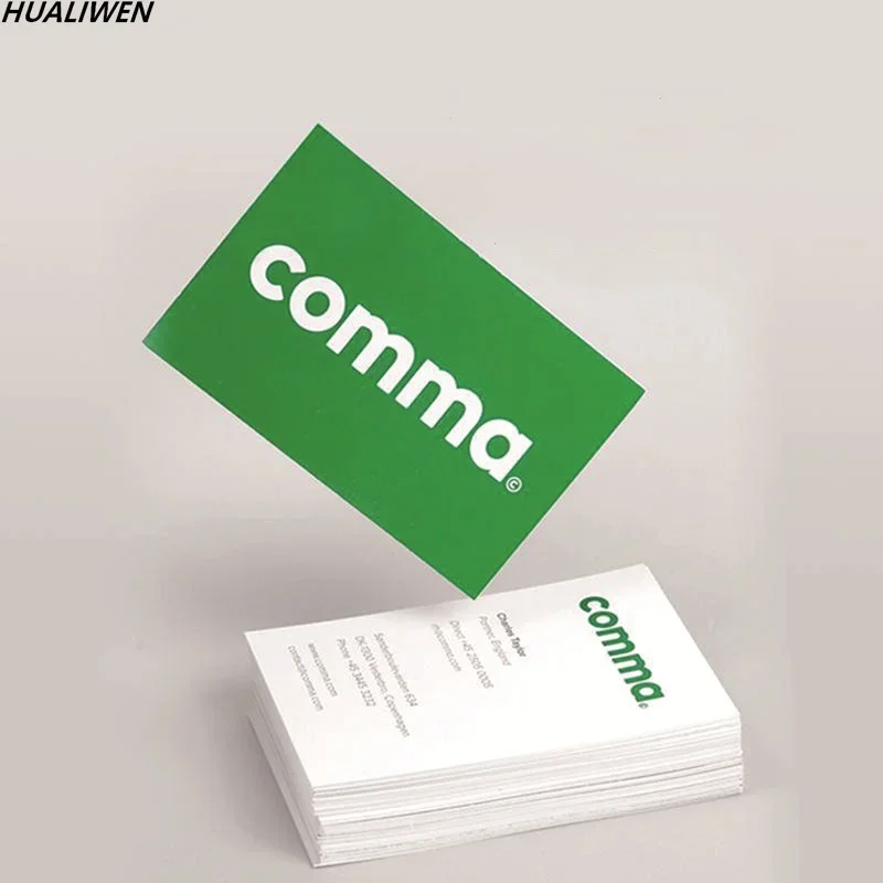 

100 шт., высококлассная цветная двусторонняя печать на визитных картах