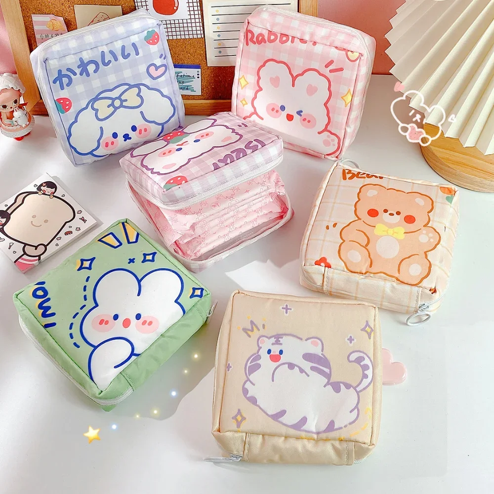 

Large Capacity Women Tampon Storage Bag Mini Cute Portable Sanitary Napkin Bag Waterproof Tampon Bag Sanitary Pad Pouch