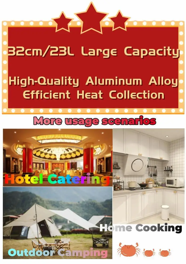 Description Picture 3 of item23L aluminum alloy pressure cooker household thickened explosion-proof gas stove double bottom pressure cooker