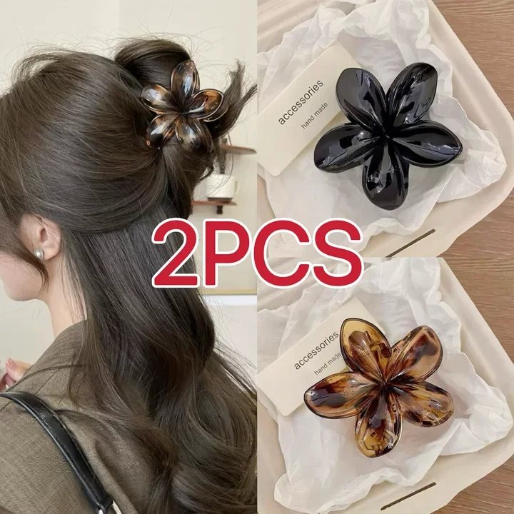 Black Metal Hair Claw Clips Large Hollow Geometric Non Slip Jaw Clips Hairpins