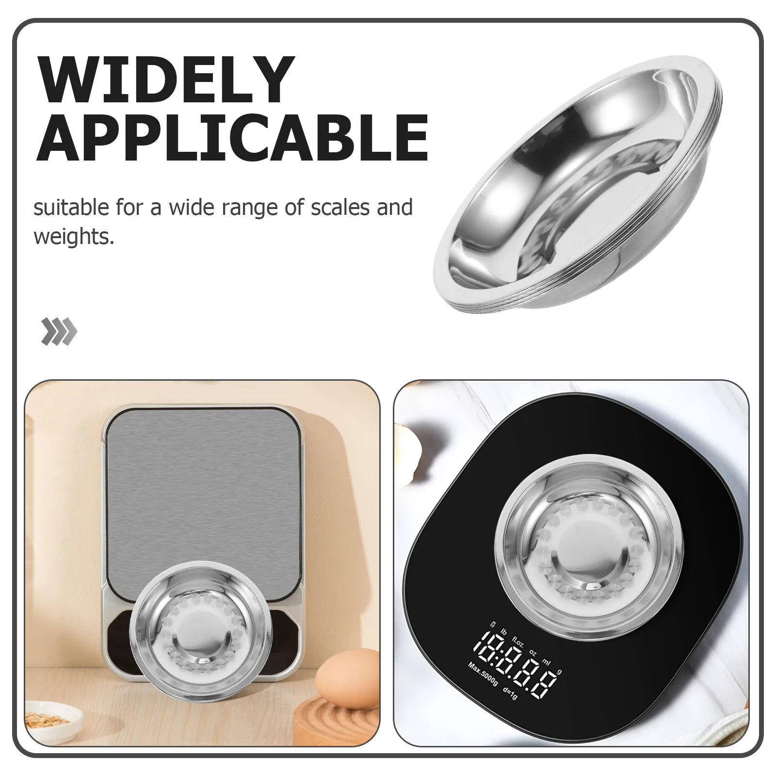 4Pcs 스테인레스 스틸 스케일 트레이 재사용 가능한 비자성 계량 팬 실험실 전자 저울 소형 계량 그릇 쥬얼리