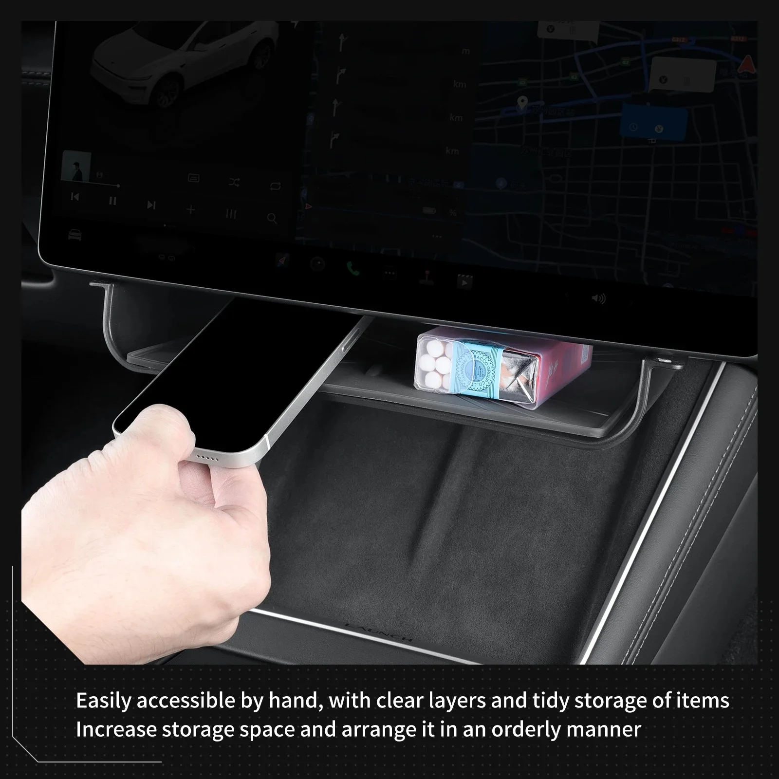 For Tesla Model Y Juniper 2025 And Model 3 Highland 2024-2025 Hidden Storage Box