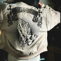 Trendy Heavy Embroidered Baseball Jacket American High Street Fashion Y2k Jacket Unisex Loose Retro Casual Hip-Hop Jacket Men 1
