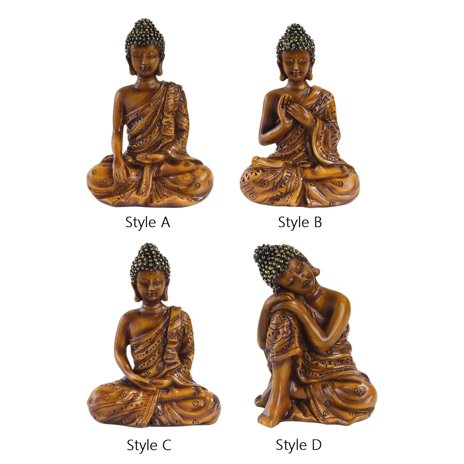 Thailandia Buddha Figurine Resina Statua Di Buddha Scultura Decorativa Da Collezione Buddha Per La Decorazione Del Soggiorno Della Casa Da Tavolo All'