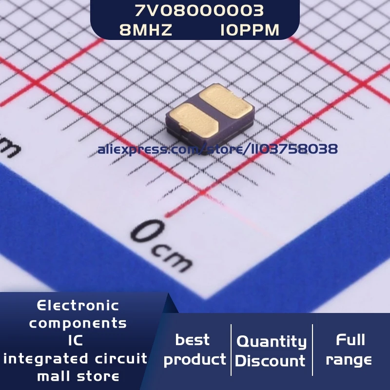 50개/몫 7V08000003 8MHZ 10pF 10PPM 3225 2P 크리스탈 발진기 공진기 2-SMD 재고 있음