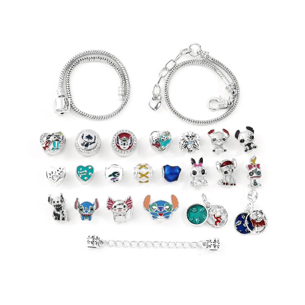 Stitch Box Set Charms Bracelets Disney Anime Lilo and Stitch
