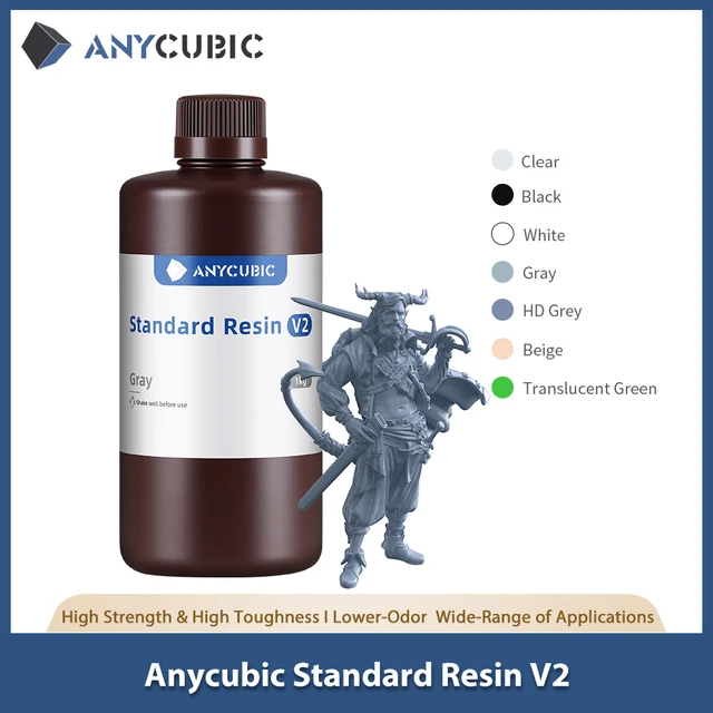  ANYCUBIC ABS-Like Resin Pro 2, Upgraded 8K 3D Printer Resin  with Enhanced Strength and Toughness, High Precision, Low Odor, Wide  Compatibility for All LCD Resin 3D Printers (Beige, 1kg) : Industrial