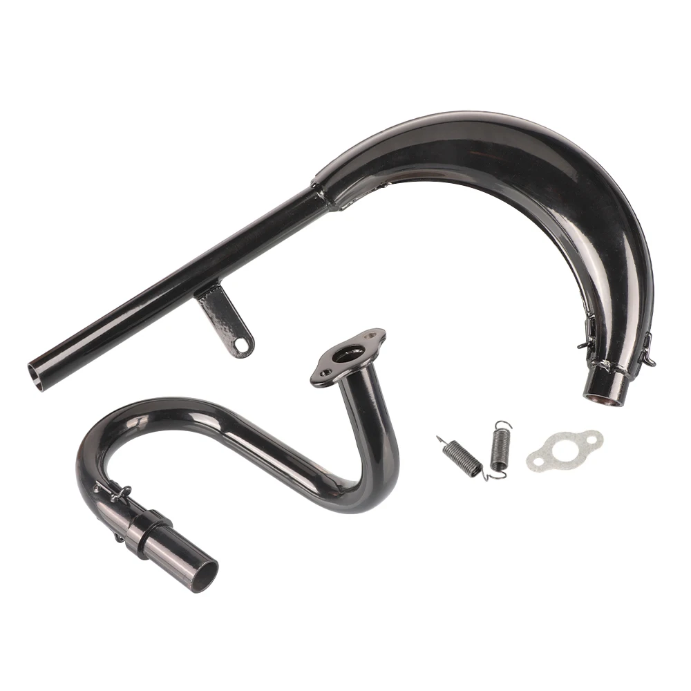 Motorrad Split Rohr Auspuff Schalldämpfer Für 2 Takt 50cc 66cc 80cc 100cc Motor Gas Motorisierte Fahrrad Motor Fahrrad Teile – Detail 3