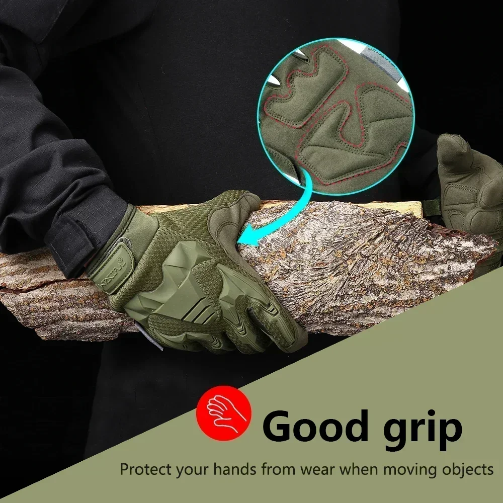 Finger Gloves Sports Gloves Tactical Gloves Camo Tactical Gloves Men Outdoor Hunting Hiking Climbing Sports Camping Combat Anti-skid Cycling Bike Full Finger Mittens Women