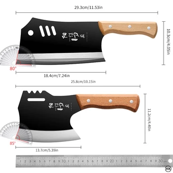 Couteau de forgeage manuel en acier à haute teneur en carbone, tranchage domestique et couteau à découper la viande, hachoir en os de hache spécifique au chef 1