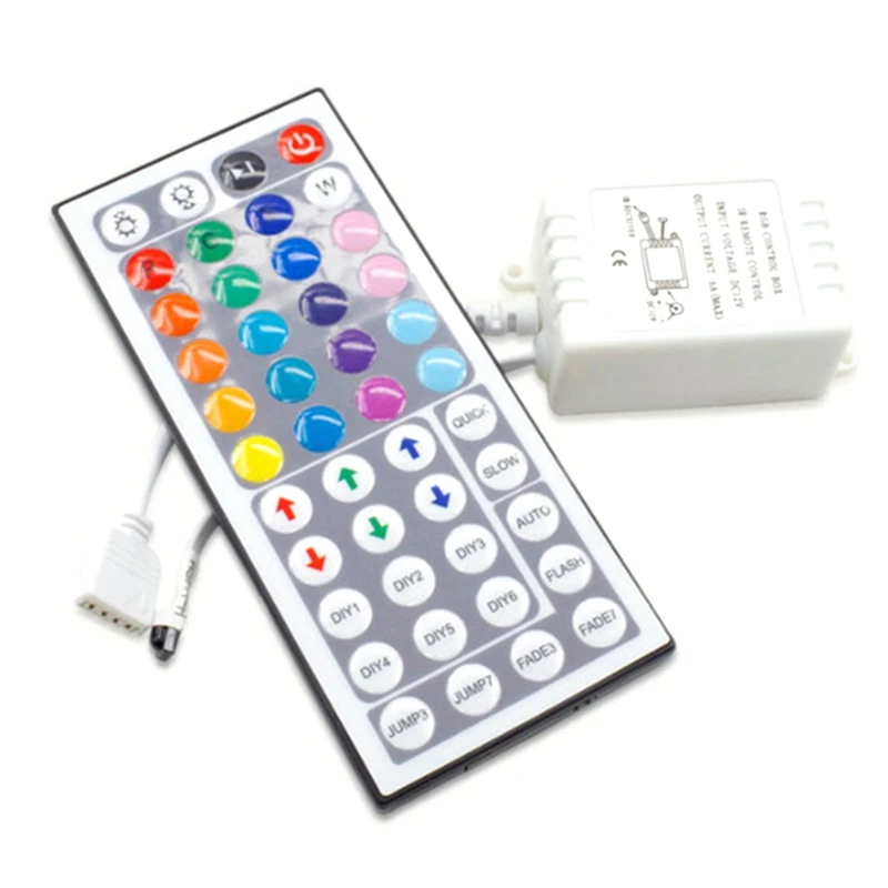 RGB LED 스트립 라이트 3528 600LED 유연한 LED 라이트 스트립, 할로윈 크리스마스용, 44 키 리모컨 포함, 10M