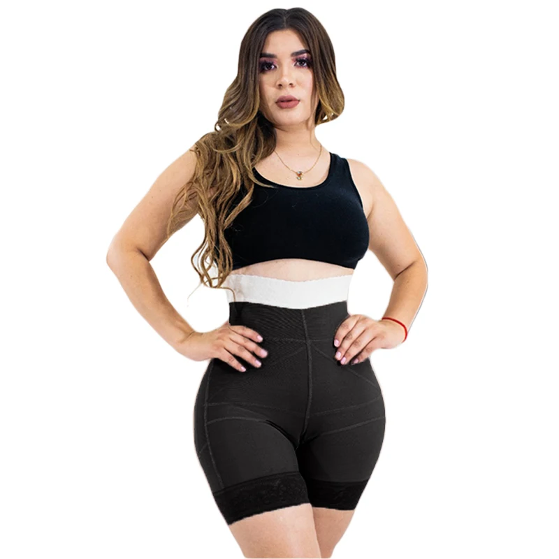 Fajas Colombiana Original Daily Life Use Double Pressure Shaping Shorts Slimming Fajas Lace Body Shaper Girdle