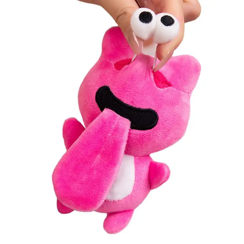

Stuffed Animal Keychain Plush Magnetic Frog Tongue Toy Funny Keychain School Bag Charm Cute Accessories Home Decor For Boys