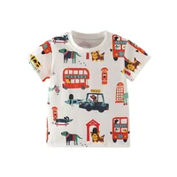 Jumping Meters 3-8T 100% Cotton Boys Shirts O-neck Kids Tees Hot Selling Summer Girls Tshirts Baby Clothes Children's Tees Tops