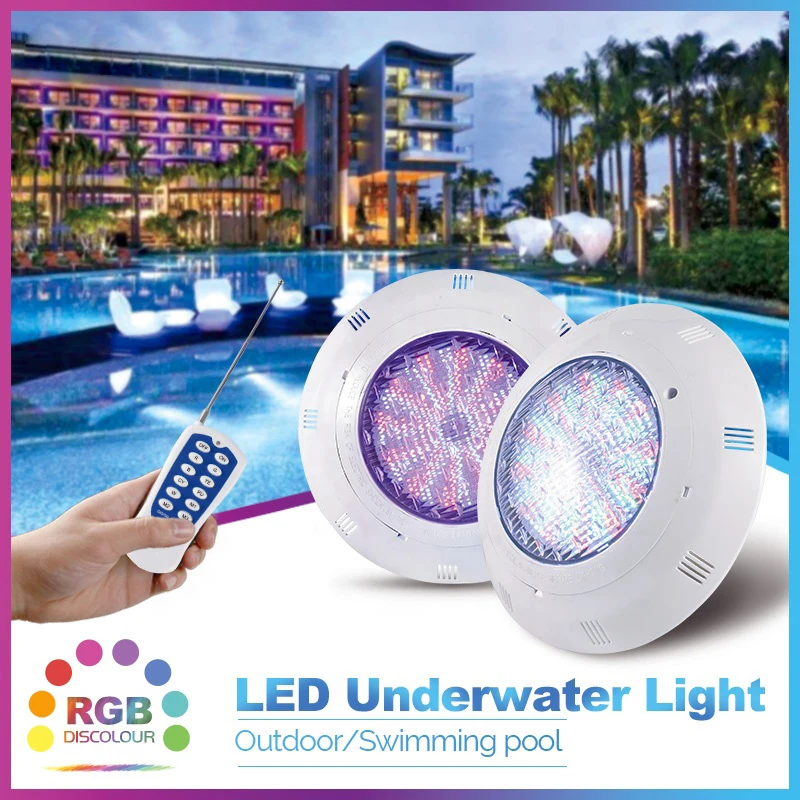 

12V Rgb Led 12W 18W 36W Underwater Lamp Ip68 Waterproof Abs Remote Control Wall Mounted Led Swimming Pool Lighting Piscina Lamp