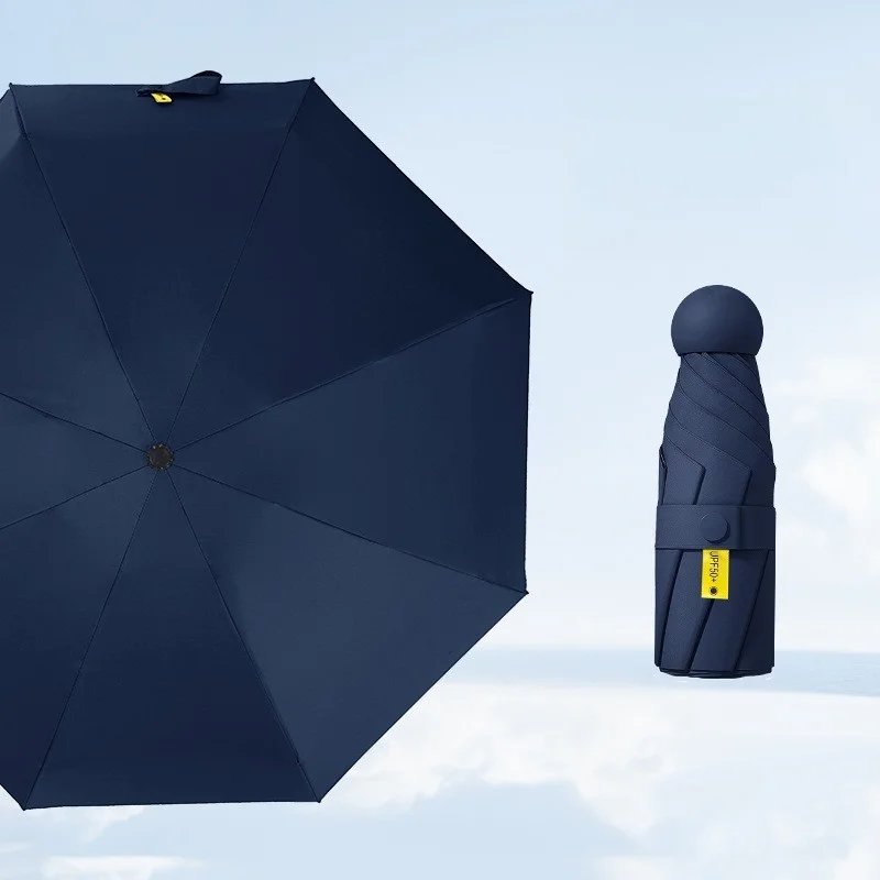 Ultra-light 5-fold umbrella vinyl 8-bone parasol protection against ultraviolet sun umbrella rain dual-purpose folding pocket