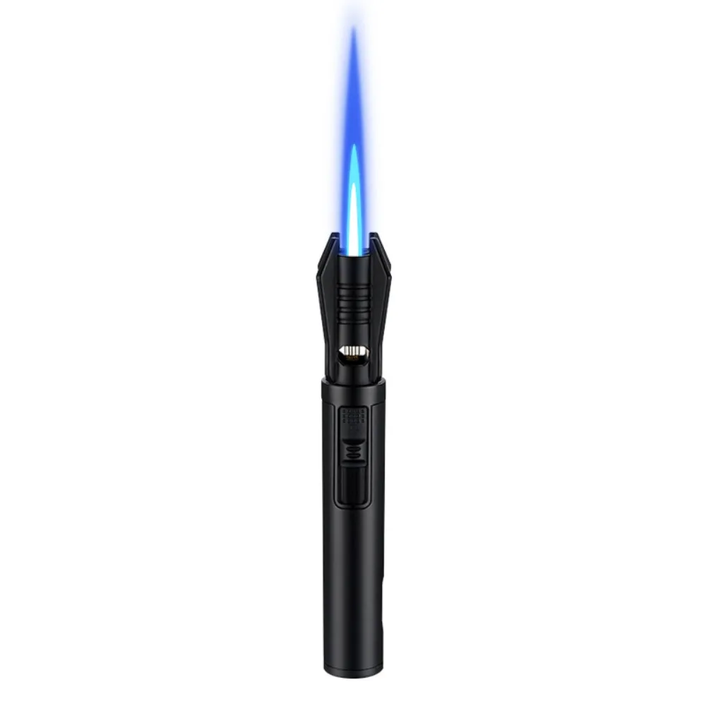 Jet Flame Lighter Windproof Gas Stove Candle BBQ Welding Gun Kitchen Cooking Baking Lighter Inflatable Portable Outdoor Ignition