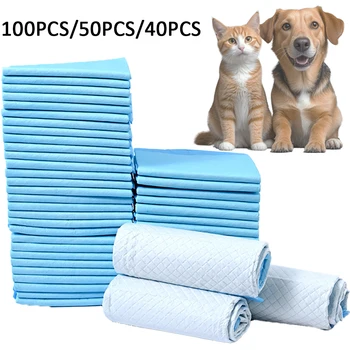 100/50/40/20PCS Absorbent Dogs Diapers Disposable Puppy Training Pee Pads Dry Clean Cushion Dog Supplies pañales para perros 1