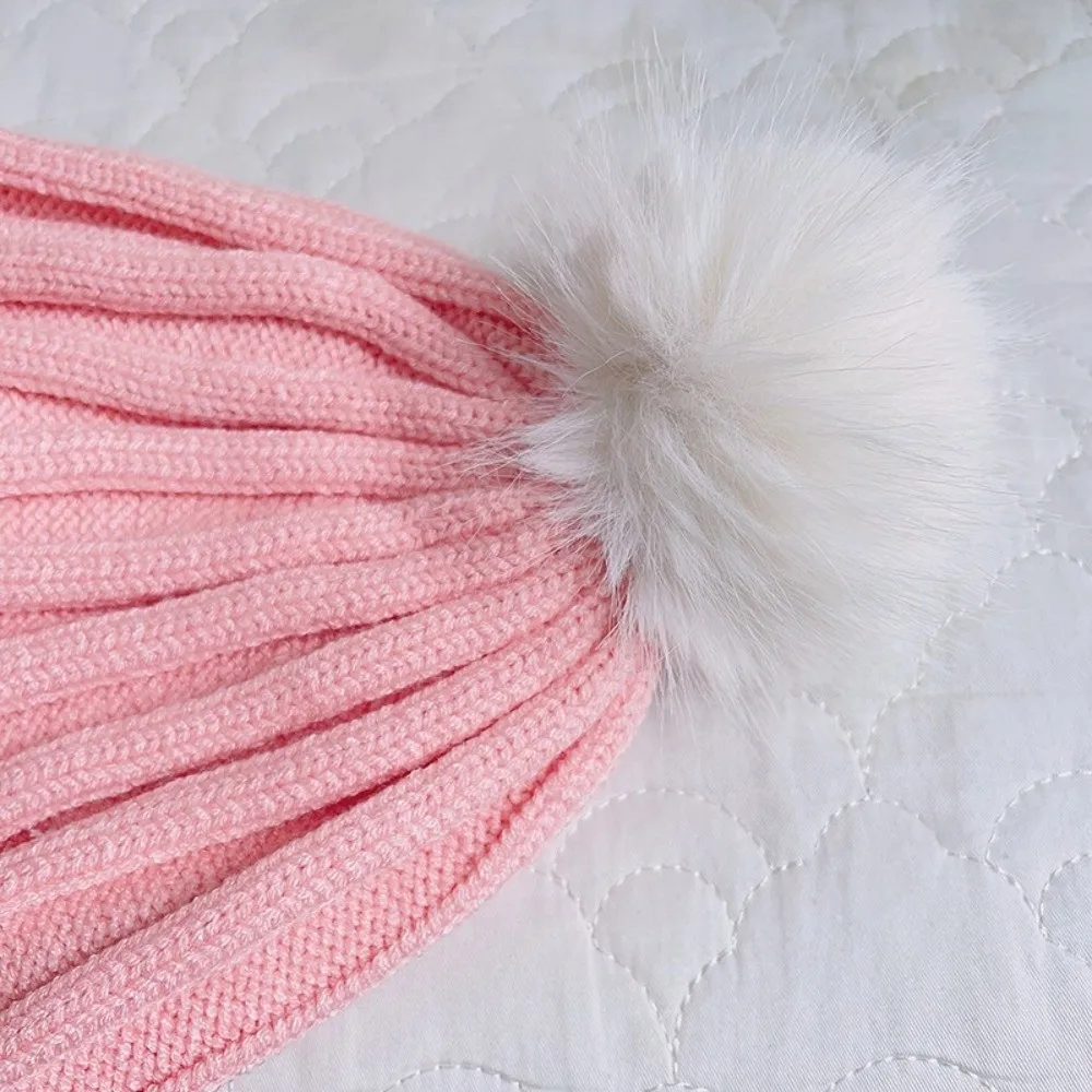 Warm Knitted Bear Hat for Kids Cold Weather