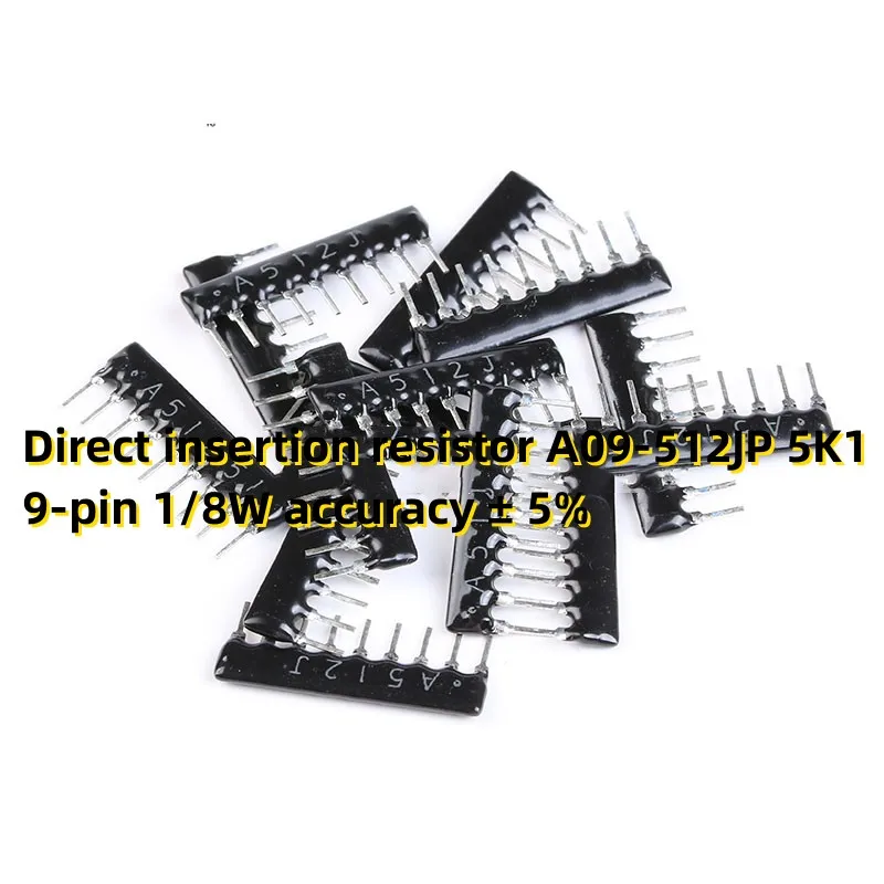 

50pcs Direct insertion resistor A09-512JP 5K1 9-pin 1/8W accuracy ± 5%