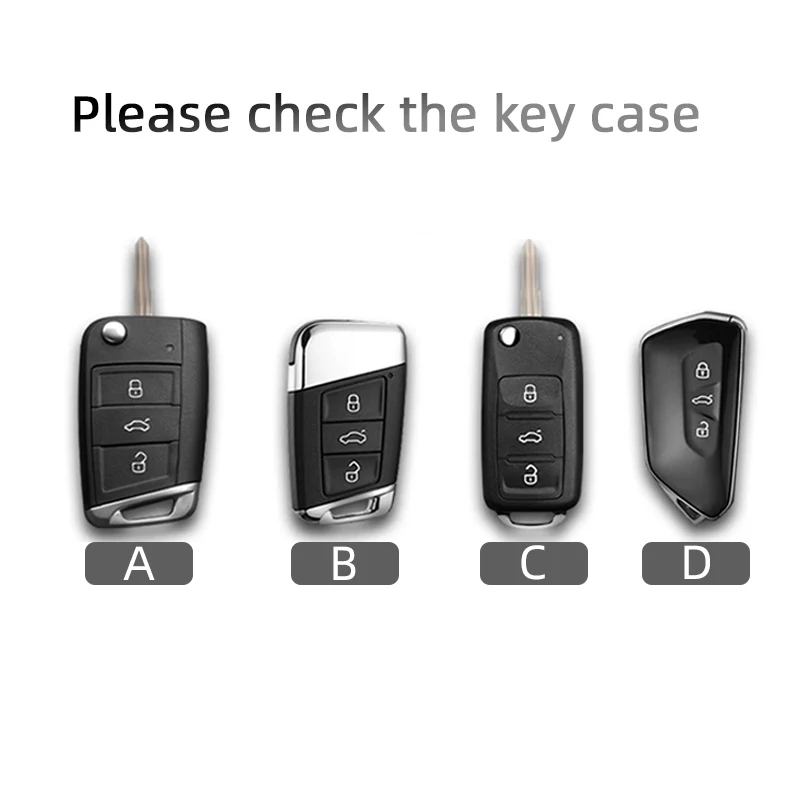 Alloy Style Car Key Case Cover Shell For Volkswagen for VW Bora Polo Tiguan Jetta Passat B5 B6 B7 Golf Beetle for Skoda Octavia