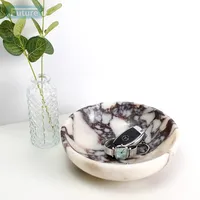 Light Luxury And Retro Natural Marble Home Living Room Groggery Fruit Snack Storage Bowl Jewelry And Jewelry A Mini Ornament 1