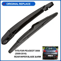 12" Rear Car Wiper Blade & Arm Set Kit For Peugeot 3008 MK1 2008-2016 2009 2010 2011 2012 Windshield Windscreen Rear Window 1