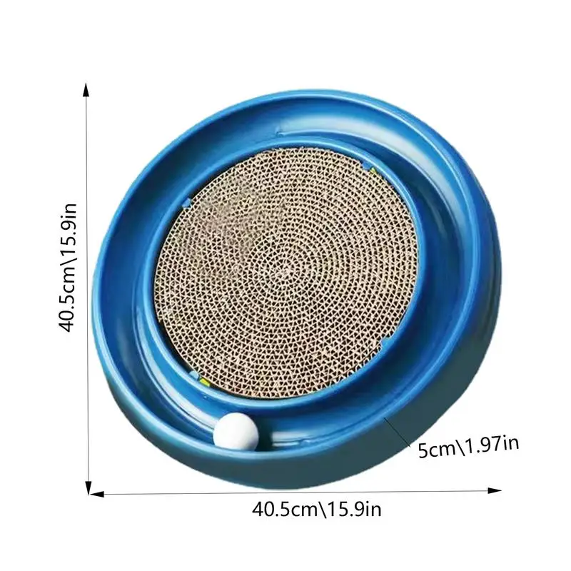 Cat Scratchers For Indoor Cats 2 In 1 Corrugated Paper Flying Disc Scratcher Mat Colorful Thick Cat Scratcher Mat Floor