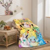 Pokemon Blanket Cute Cartoon HD Flannel Fluffy Throw Camping Blankets for Children Sofa Throw Thin Blanket Modern Fashion Gift 6