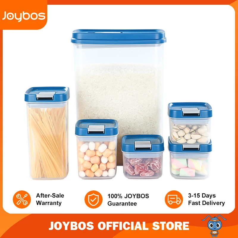 Joybos Food Storage Box Container 6 Pcs Large Suit Kitchen Cans For
