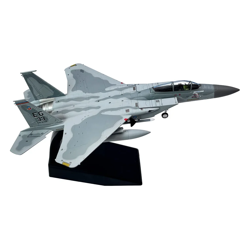 1/100 Scale US F15 F-15 Eagle Fighter Aircraft Airplane Diecast Metal Military Assembled Finished Plane Model Collection Gift