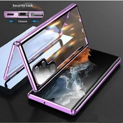 Dual - Layer Ultra HD 360° Screen Full - Body Protector Case with Magnetic Adsorption - Galaxy S23 Ultra (PURPLE)