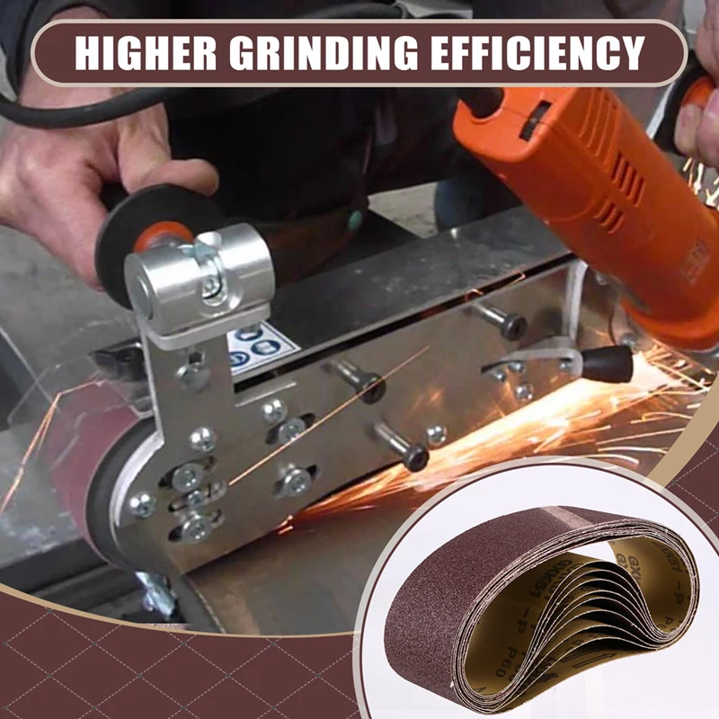 AA49 10PCS 75X533mm Sanding Belts Aluminum Oxide 3X21in Abrasive Belts P60