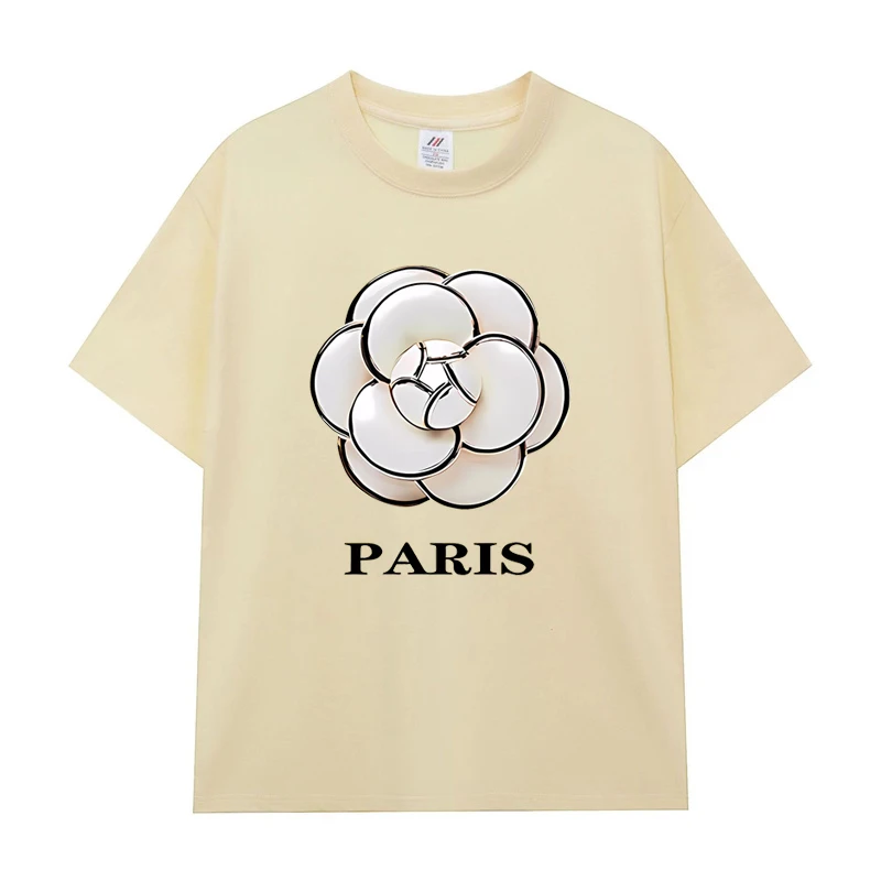 

New Men's and Women's Cotton T-shirts, Korean Summer Short Sleeved Top, High-quality White T-shirt, Round Neck T-shirt Clothing