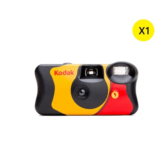 מצלמת סרט חד פעמית Kodak One Time Kodak Fun Saver 27 דפים עם פלאש מובנה לנסיעות / חתונה / מסיבה / צעצועים לילדים