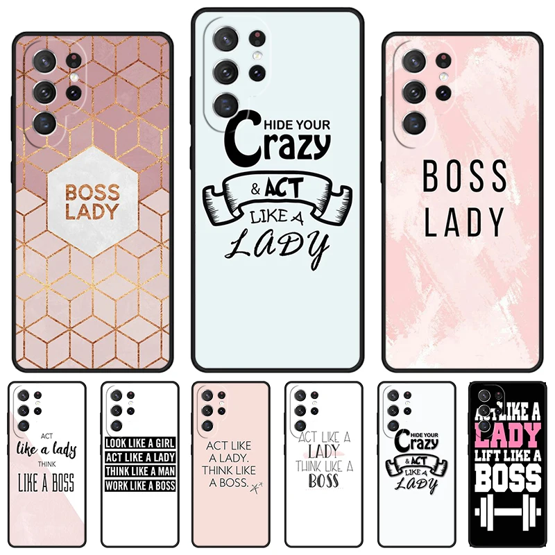 Act Like A Lady Lift Like A Boss Phone Case For Samsung Galaxy S24 S25 
