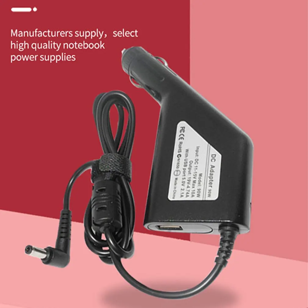 Multiplug19v 4.74a 90w Laptop Universal Car Charger Dc Power Adapter