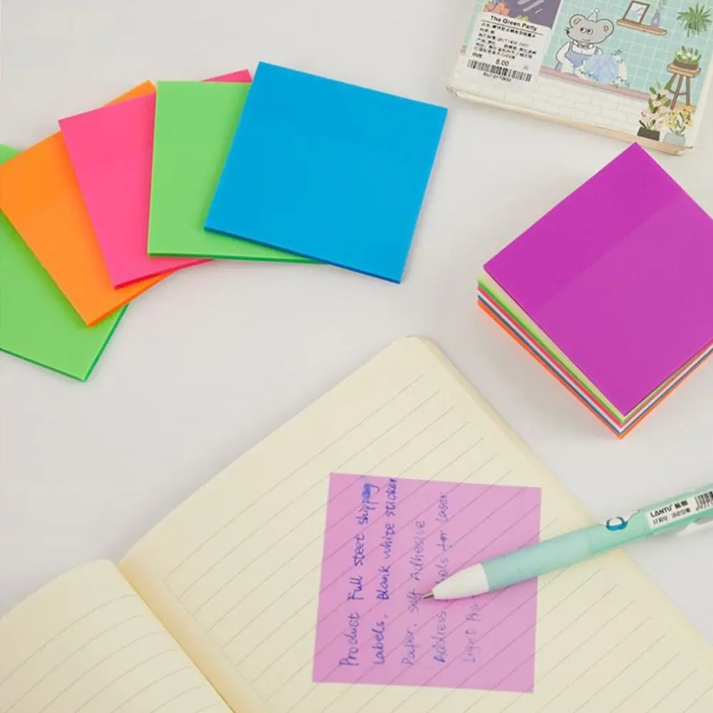 

Self-adhesive Office Accessories Waterproof Diary Scrapbooking Memo Pad Transparent Notepad Sticky Notes Memo Note