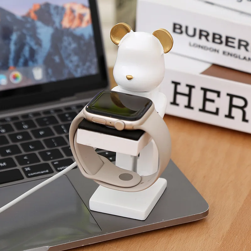Resin Smart Watch Charger Stand Support Apple Watches Charging Base Holder Cartoon Wrist Watch Organizer Display Accessories