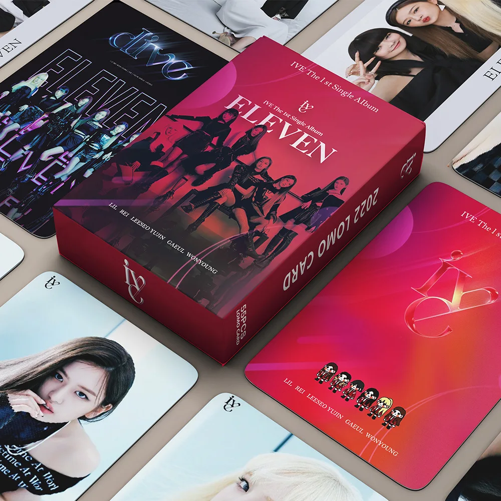 

55 шт./набор Kpop IVE LOMO карточки новый альбом После 2023 IVE Lomo карточки HD фотокарточки для девочек фотокарточки для поклонников коллекционный подарок
