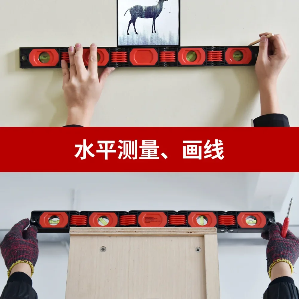 Multi-function folding level, high precision multi-angle building decoration corner measurement, woodworking tools, level