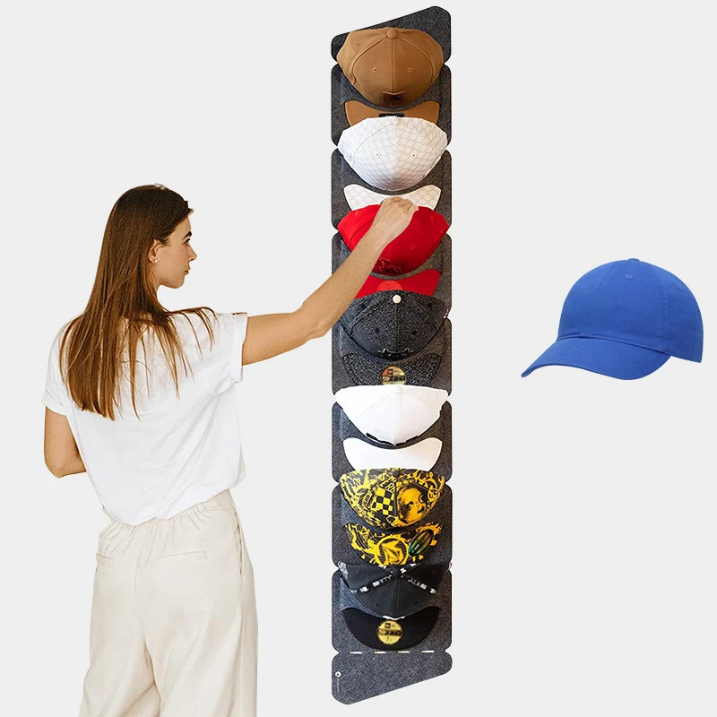

Baseball Cap Hat Holder Rack Storage Organizer Over the Door Wall Hangers