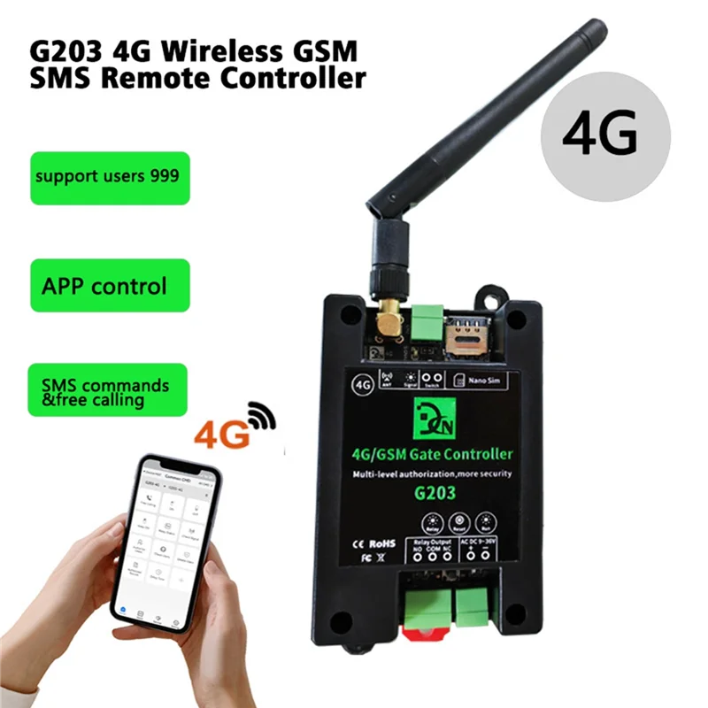 B68C GSM 4G 게이트 오프너 원격 액세스 컨트롤러 액세스 제어 차고 문용 온/오프 릴레이 스위치
