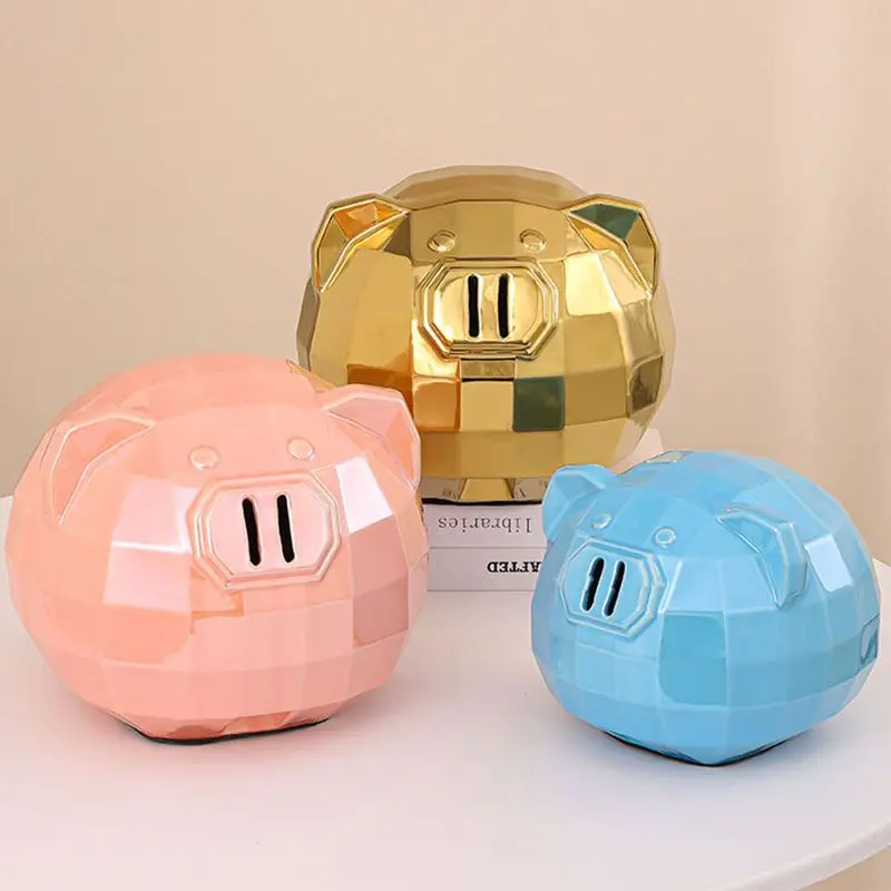 Gold decoration gold pig piggy bank to lure money explosive children boys and girls creative savings pot birthday gift