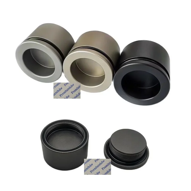 2Pcs Aluminum Alloy Barrel Knob Finger Pull Back To Back For Sliding Glass Door Champagne Matte Black Grey Silver