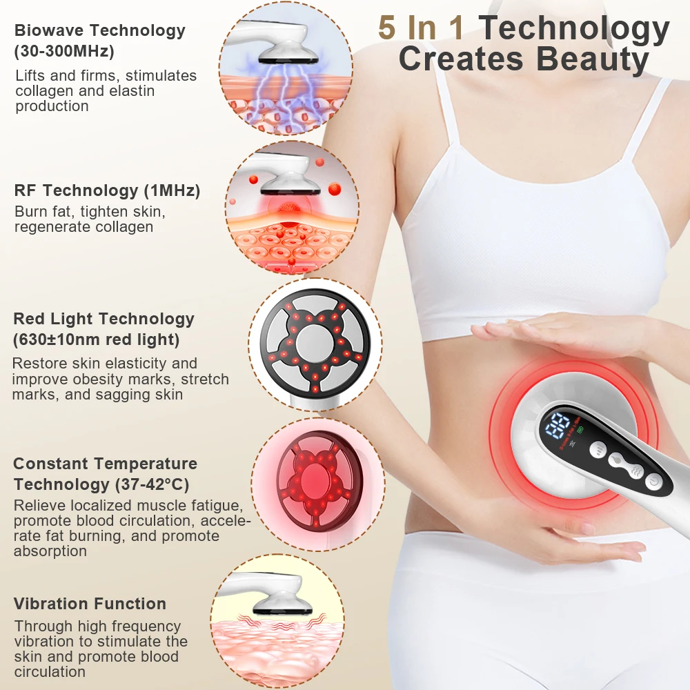 Electric Abdomen Massage Device Deep Tissue and Cellulite Remover Massager for Belly Legs Arms Body Sculpting Machine