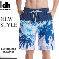 Hawaii Cross-Border Men's Beach Shorts Quick Dry 3D Digital Print Pattern Sport Pants Summer Casual Lightweight Travel Shorts