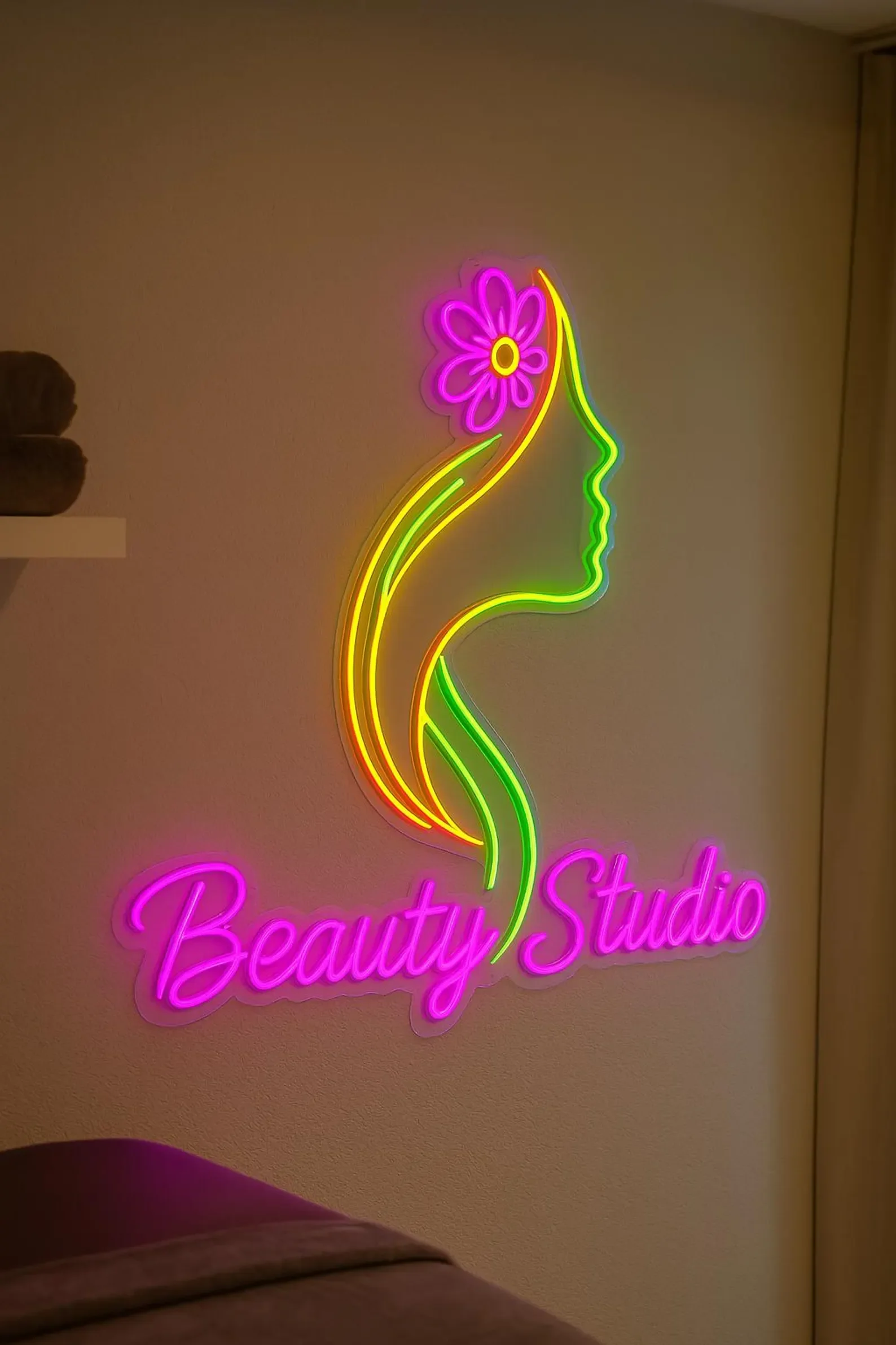 미용 및 개인 관리 네온 사인, 미용실 네온 사인, 미용실 LED 장식, 이발소 네온 장식, 스파 LED 사인, 비즈니스